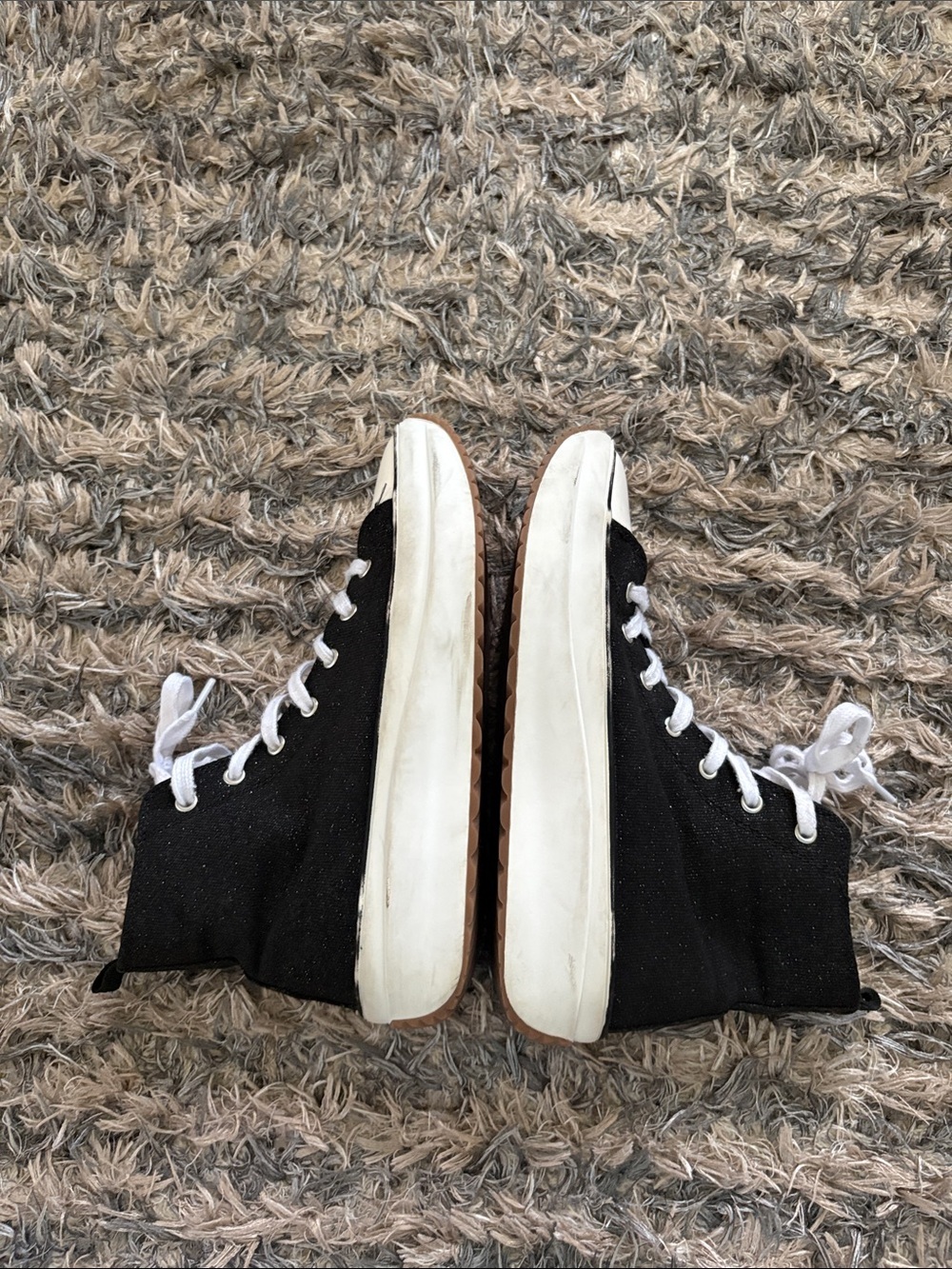 Steve Madden Black and White High-Top Sneakers - Picture 5 of 14
